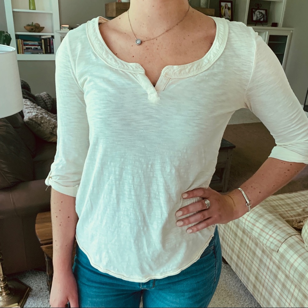 White patch work shirt